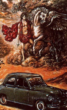 cartel para fiat 1400 1957 Giorgio de Chirico Surrealismo metafísico Pinturas al óleo
